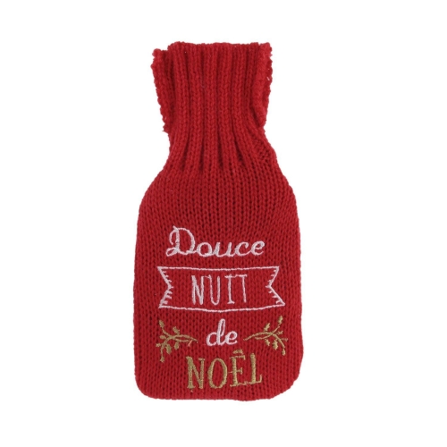 Termofor świąteczny, czerwony Napis świąteczny