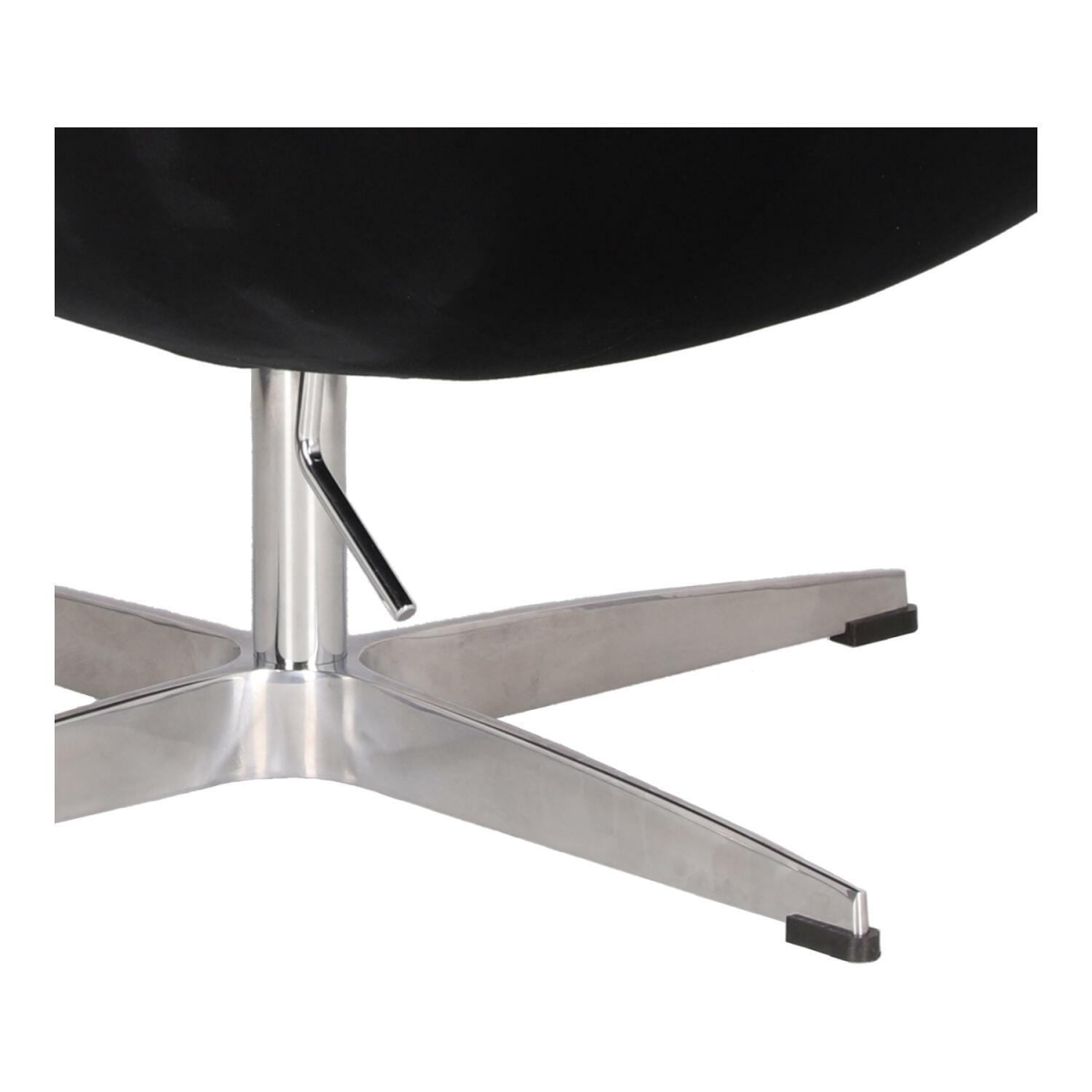 Fotel Jajo Velvet czarne/ srebrna podstawa