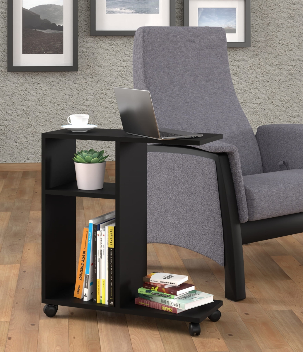 Stolik na kółkach Trasco 1 czarny mat