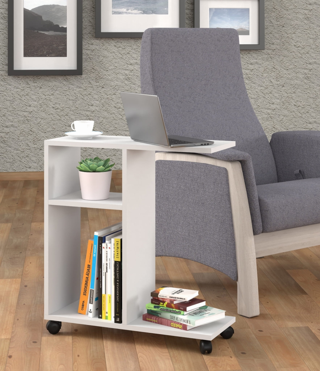 Stolik na kółkach Trasco 1 biały mat