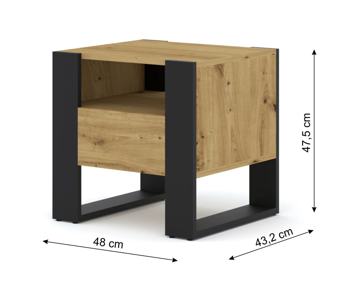 Szafka nocna MONDI 48 cm szuflada dąb artisan