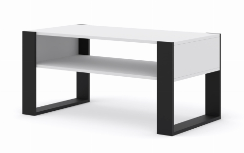 Stolik kawowy 100x50 cm,  biały matowy do salonu Mondi