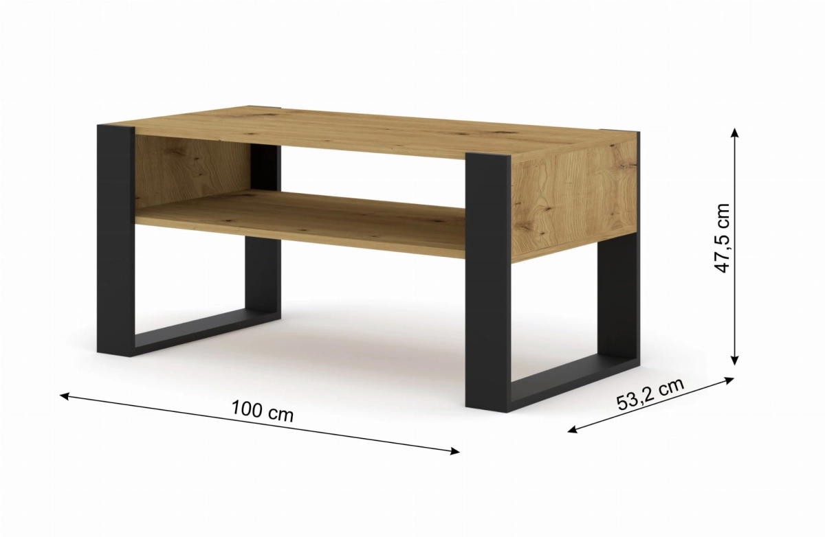 Ława stolik kawowy MONDI 100x50 dąb artisan