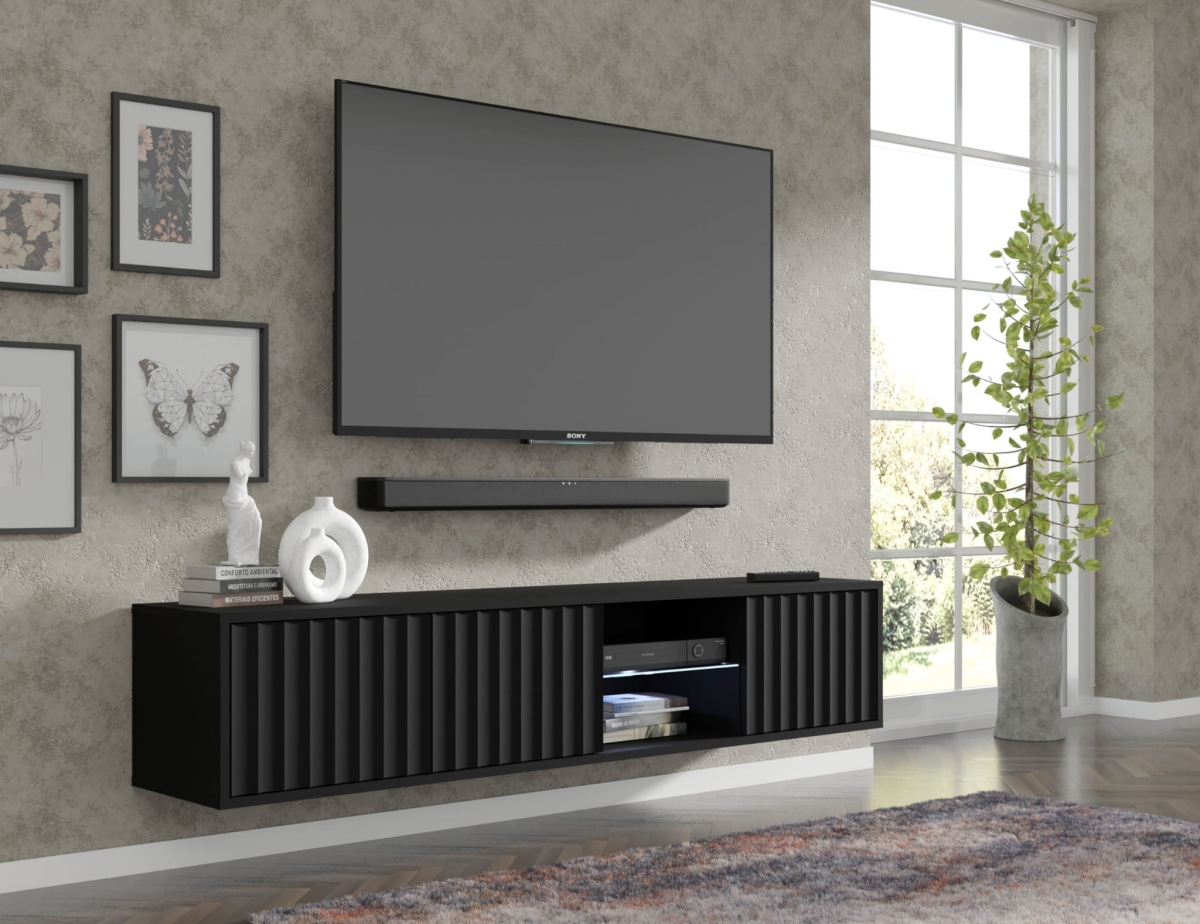 Szafka RTV VINA 156 czarny mat