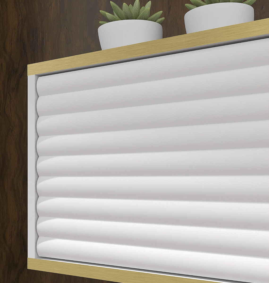 Szafka RTV wisząca Subi 180 biały mat