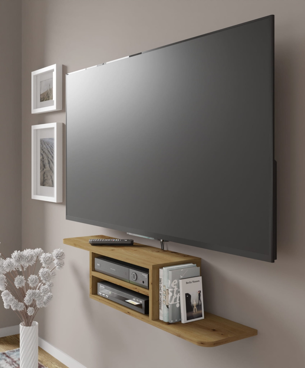 Półka pod telewizor wisząca Dedal 90 cm dąb artisan