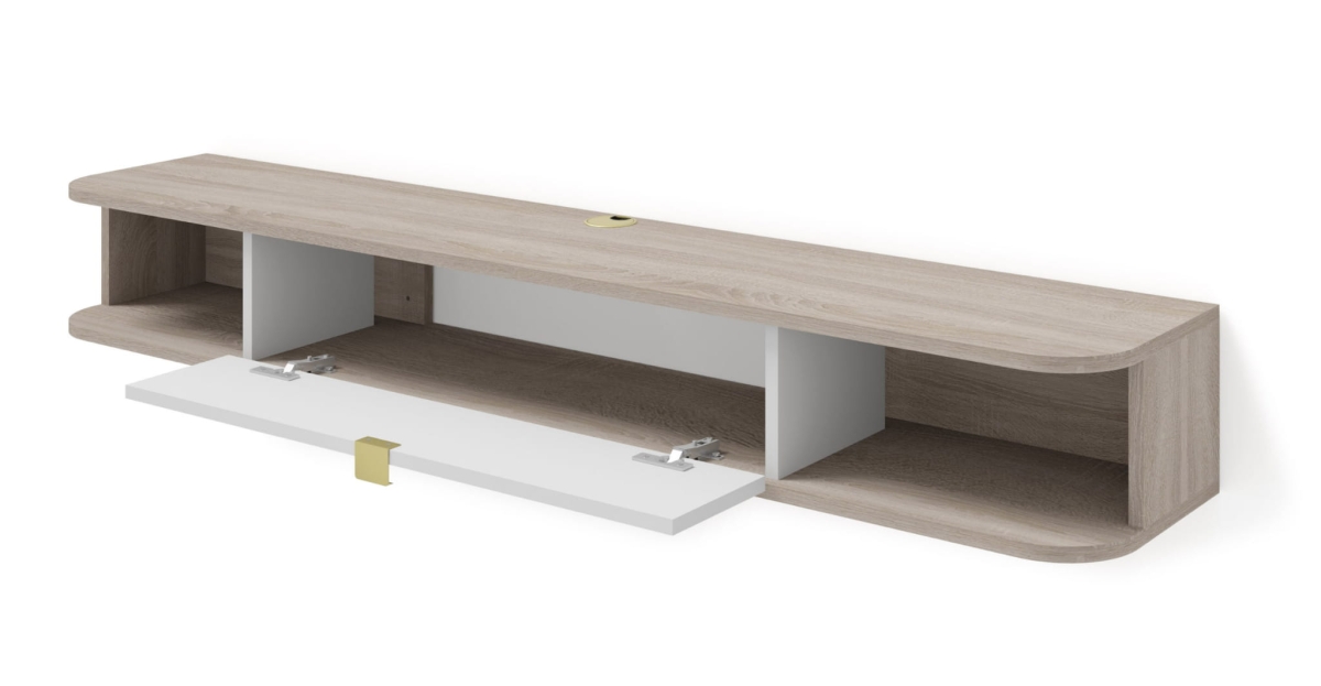 Szafka RTV wisząca Icarus 156 dąb sonoma / biały mat