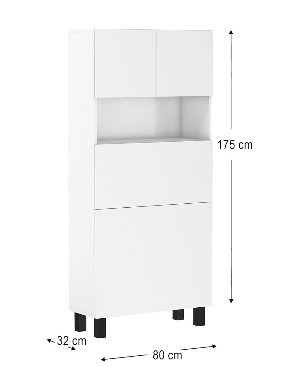 Biurko rozkładane regał Homi biały mat