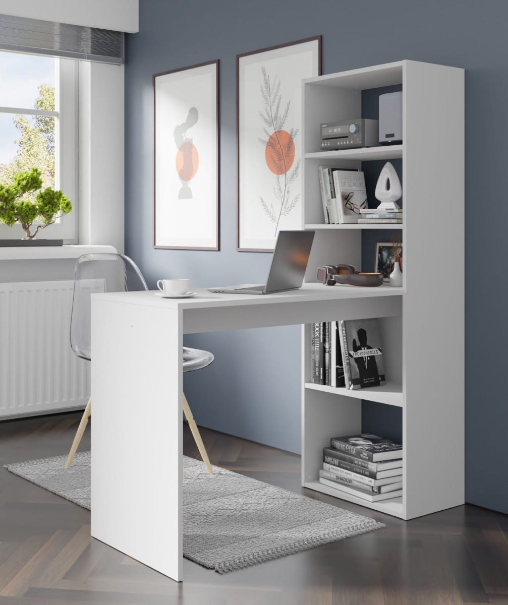 Biurko z regałem Harmony biały mat