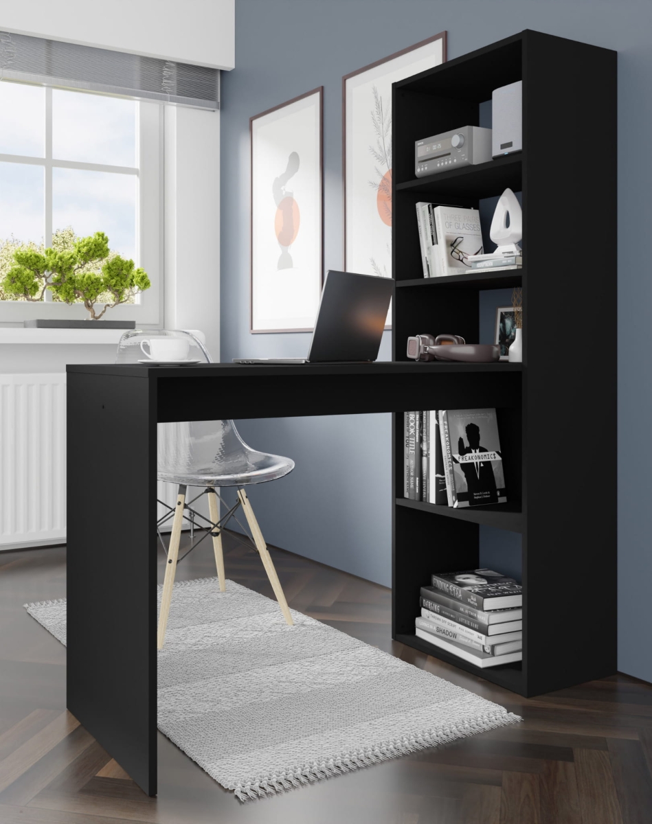 Biurko z regałem Harmony czarny mat