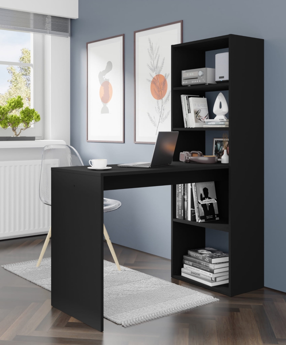 Biurko z regałem Harmony czarny mat