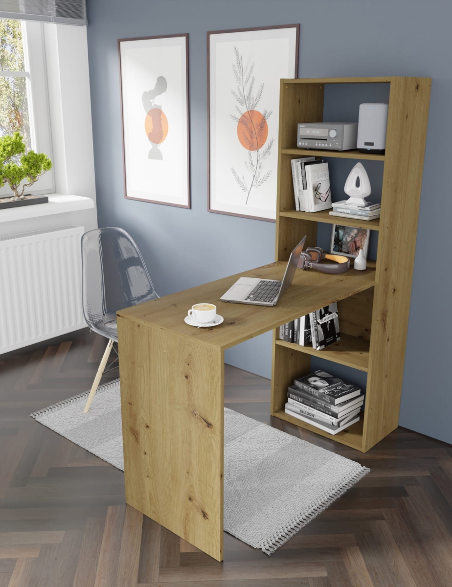 Biurko z regałem Harmony dąb artisan