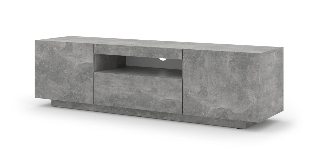 Szafka RTV Aura 150 cm uniwersalna wisząca stojąca beton (*opcja LED)