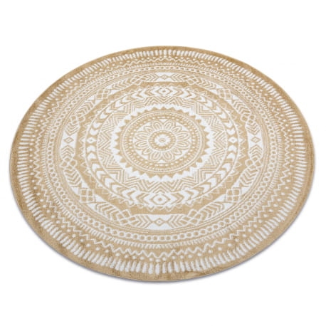 Dywan FUN Napkin serweta koło - złoty koło 200 cm