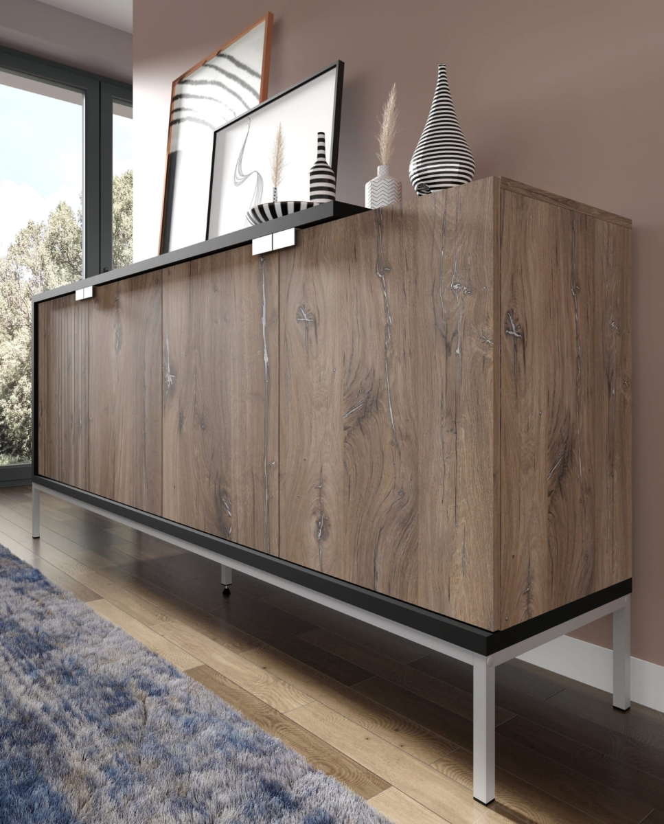 Komoda Toledo 190 4D dąb flagstaff