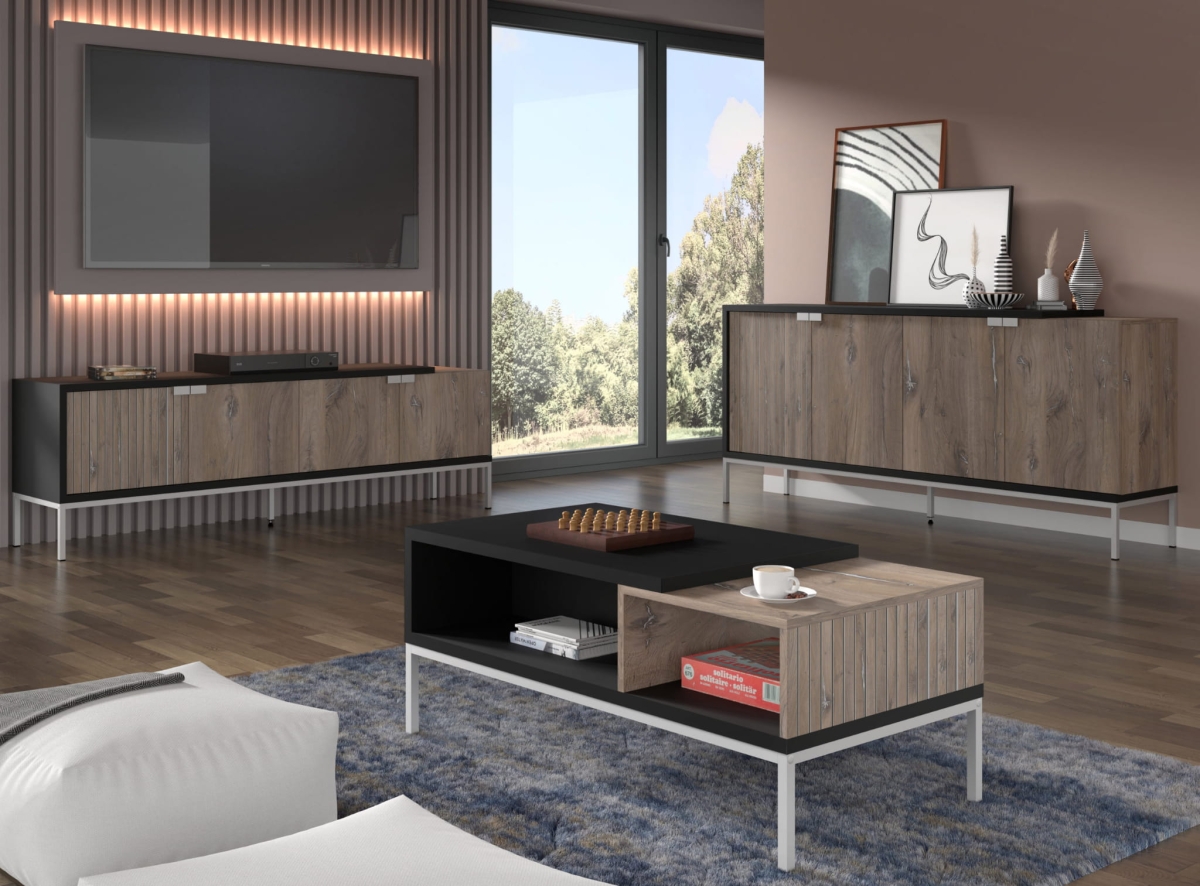 Komoda Toledo 190 4D dąb flagstaff