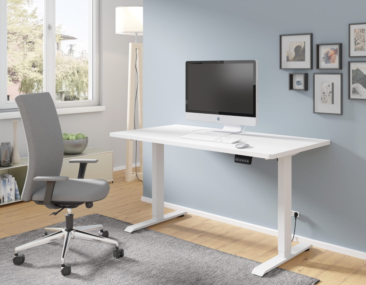 Biurko elektryczne z regulacją BIMotion 120x65 biały mat