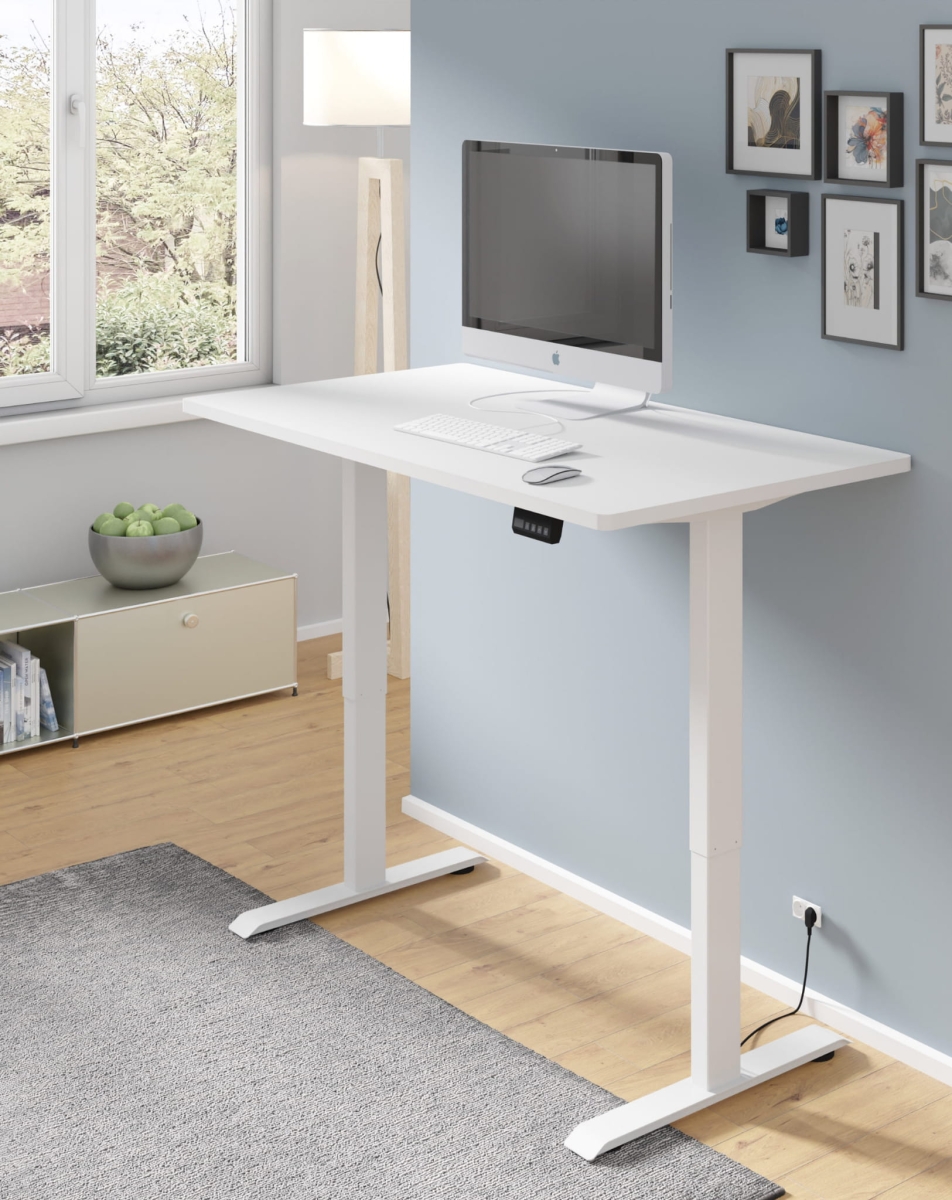 Biurko elektryczne z regulacją BIMotion 120x65 biały mat