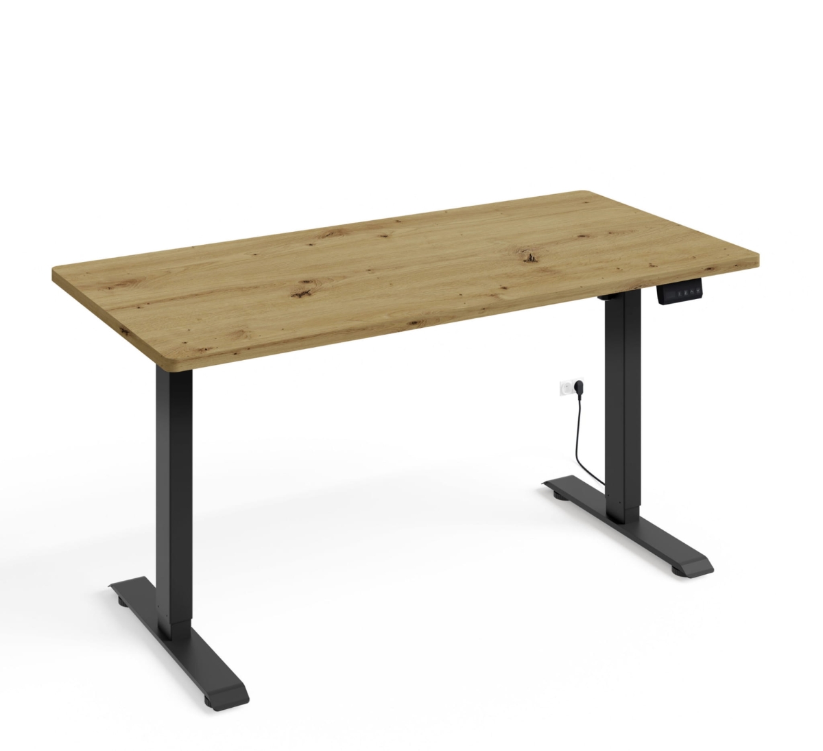 Biurko elektryczne z regulacją BIMotion 120x65 czarny/dąb artisan
