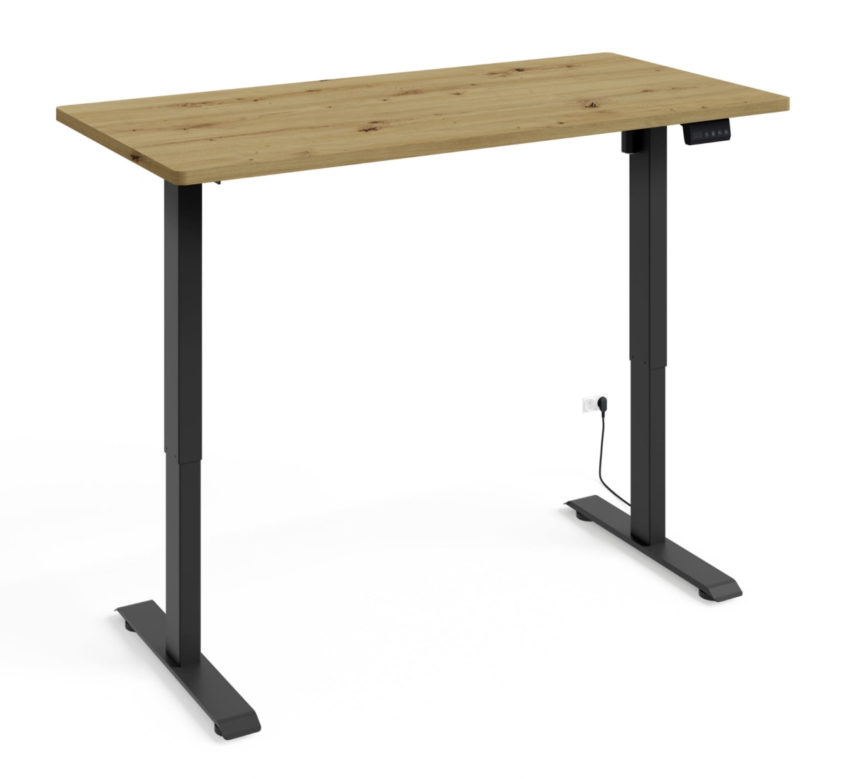 Biurko elektryczne z regulacją BIMotion 120x65 czarny/dąb artisan