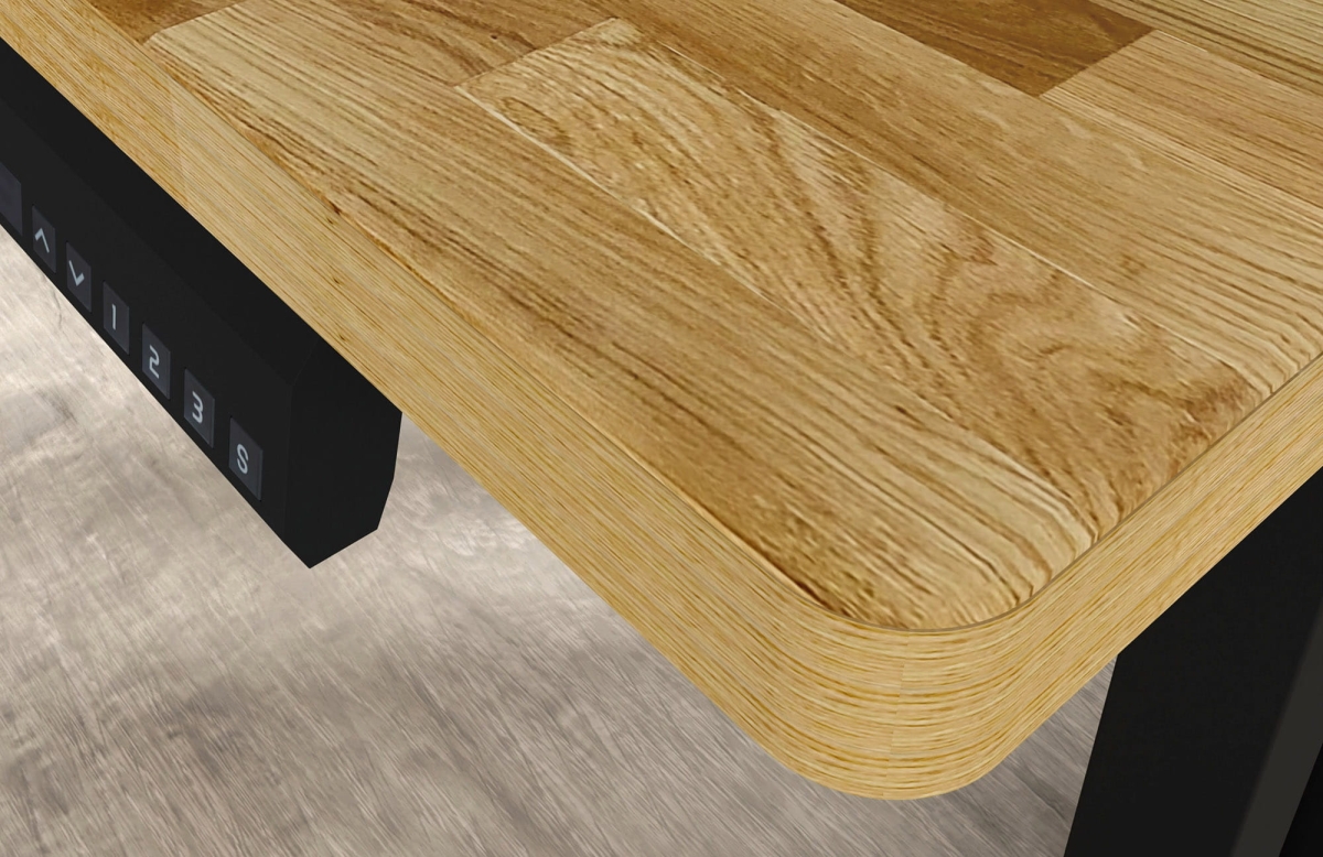 Biurko elektryczne BIMotion 2s 160x80 cm czarny/dąb naturalny