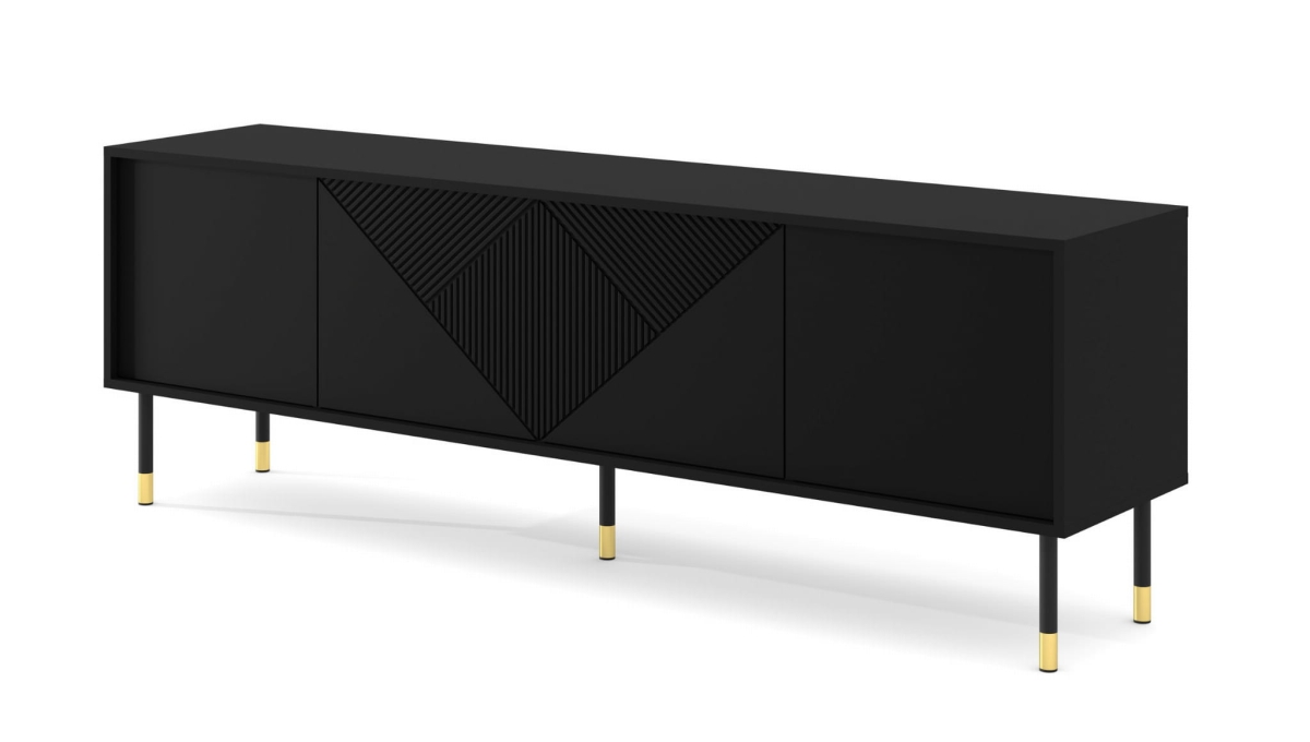 Szafka RTV Woody 4D 180 czarny mat