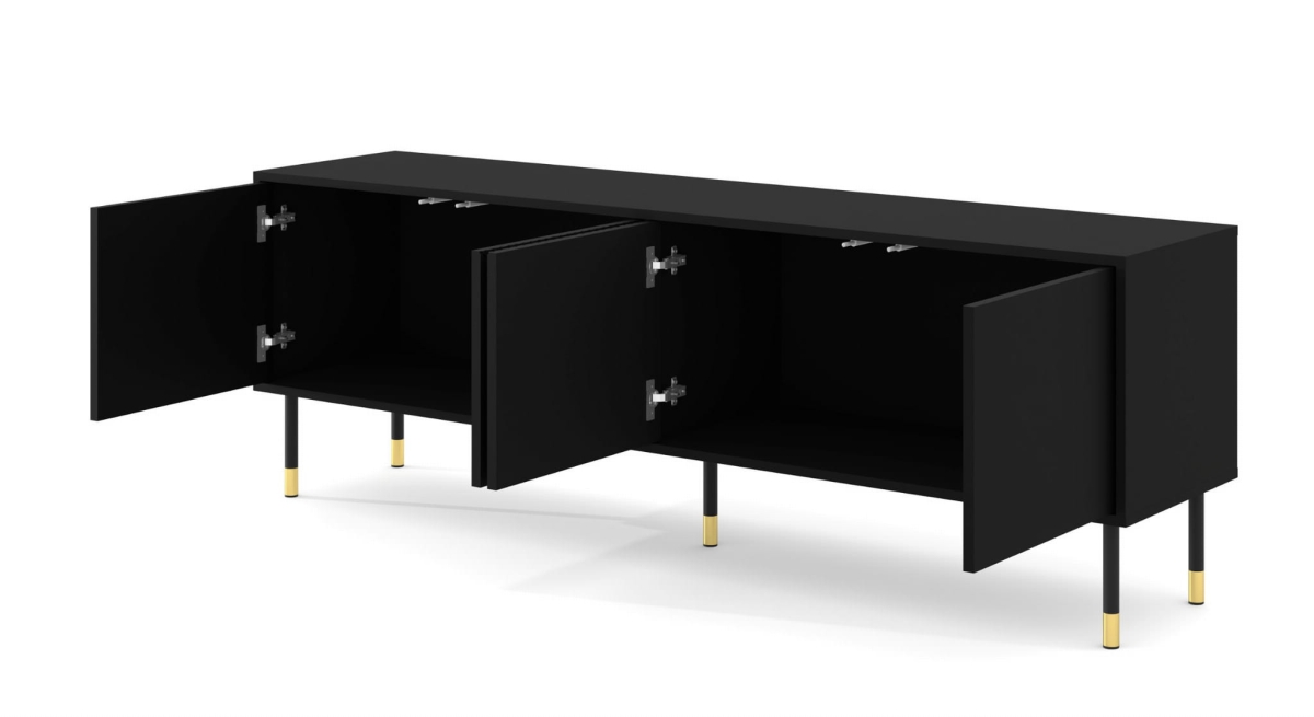 Szafka RTV Woody 4D 180 czarny mat