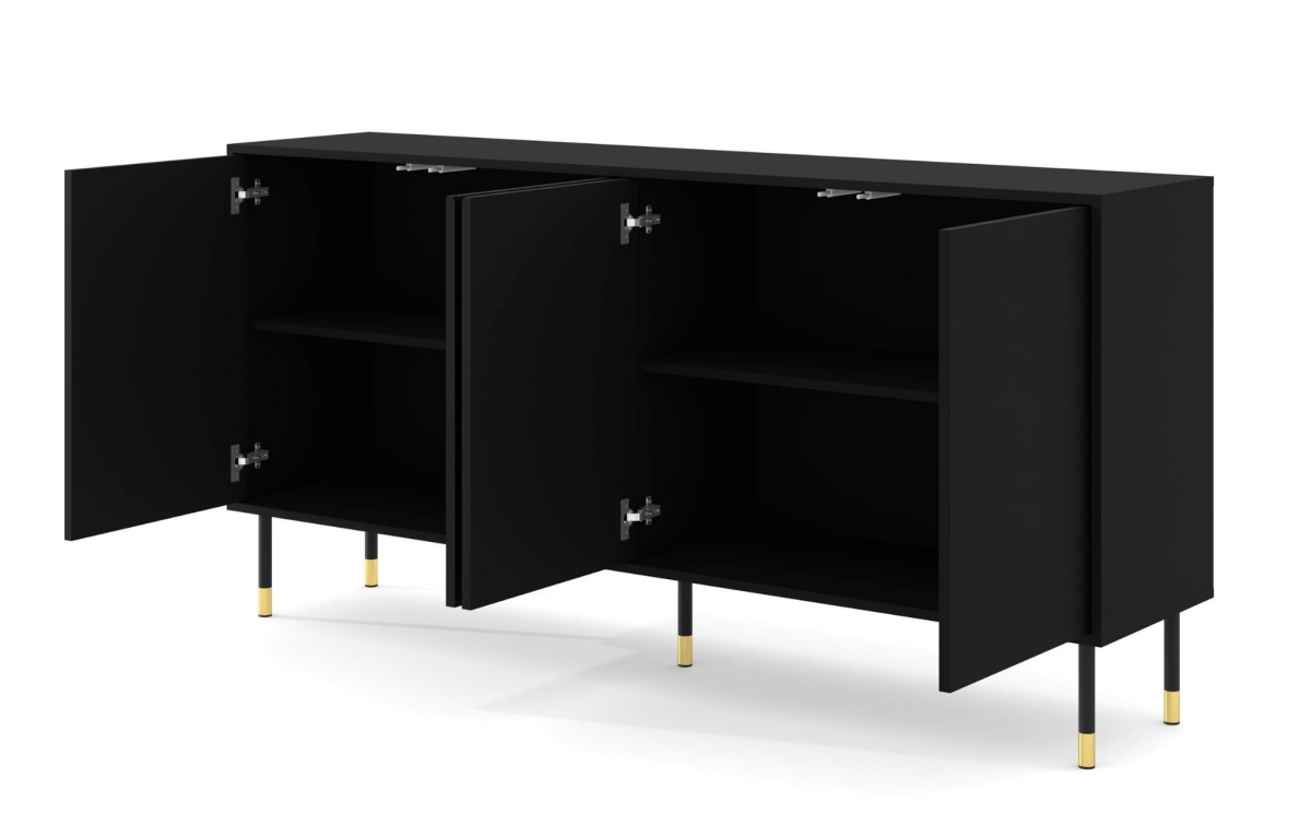 Komoda Woody 4D 180 czarny mat